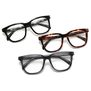 Montures de lunettes rectangulaires unisexes en acétate Co1218, monture complète, protection anti-UV pour hommes et femmes avec design ovale - Product Image 1