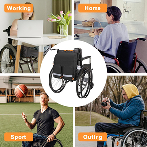Mochila para silla de ruedas eléctrica y Manual, mochila para silla de ruedas con almacenamiento de medicamentos, bolsillo aislante, mochila para silla de ruedas de gran capacidad - Product Image 6