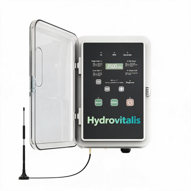 C07P Salt Chlorinator with WIFI Pool Disinfection Equipment Accessories for Swimming Pools AI Machine