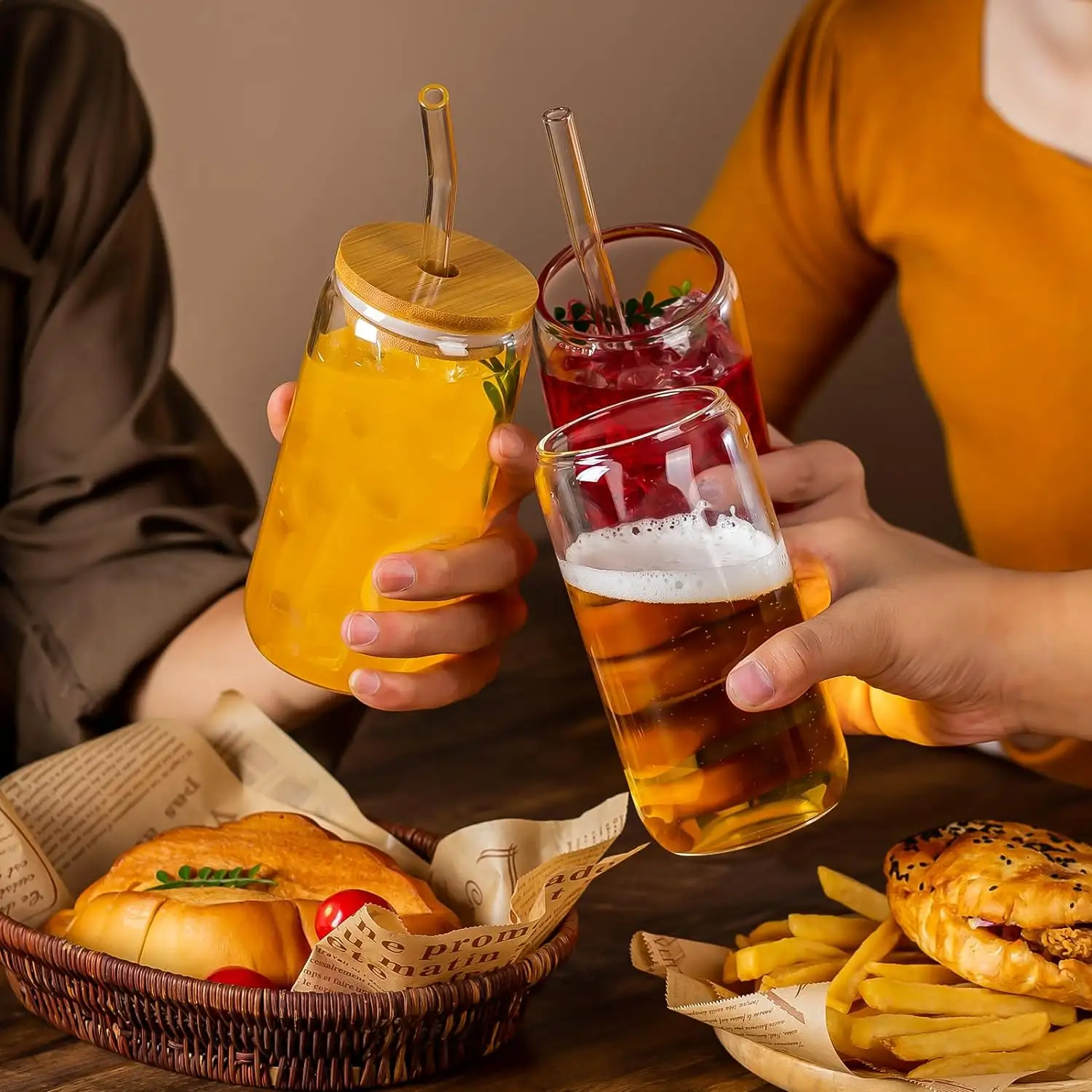 17 Unzen isoliert! Halten Sie Getränke länger kühl! Großer Kid Strohhalm-Becher Getränke Cocktails-Glas Schlürfbecher Saft-Glas