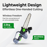 Scie à chaîne électrique industrielle sans fil de 10 pouces, scie à bois, moteur sans balais 4820, 21V 1200W, lubrification automatique, bricolage, lithium-ion 4Ah