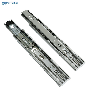 Gold <strong>Supplier</strong> Factory Wholesale 3 Section Extension Telescopic Guide <strong>Rail</strong> Runner Hydraulic Ball Bearing 45mm Drawer <strong>Slide</strong> - Product Image 6