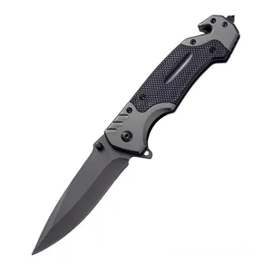 Couteau pliant à poignée ABS anti-dérapante préféré outil de pêche couteau de survie couteau d'autodéfense