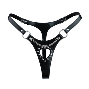 QKKQ Bragas de Cuero PU Eróticas, Lencería de Cuero para Juegos Sexuales en Pareja, Arnés de Cuero, Productos para Adultos - Product Image 3