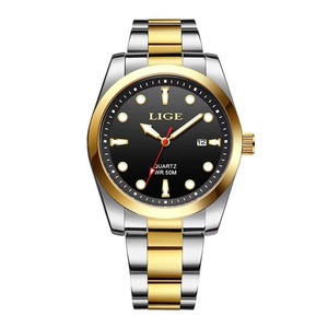 Montre-bracelet analogique de luxe pour homme, décontractée et élégante, à quartz, avec bracelet en acier inoxydable, étanche 50M, lumineuse et calendrier, vente en gros - Product Image 5