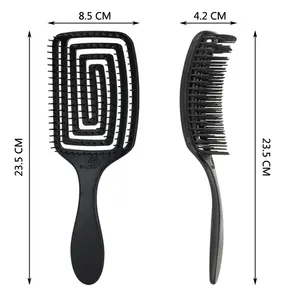 CANDY BRUSH-cepillo de pelo MZ-006 para mujer, nuevo diseño, desenredante, flexible, en forma de laberinto, todo tipo de cepillos rizados