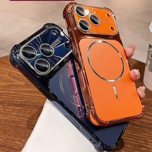 Coque magnétique de luxe populaire avec placage laser pour iPhone 17 16 15 14 Pro Max 17 Pro, antichoc, compatible avec la recharge sans fil - Product Image 1