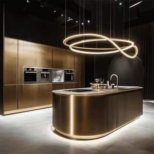 Conception de cuisines modernes de luxe italiennes, fabrication chinoise, meubles de cuisine, îlots, rénovation de cuisine sur mesure pour toute la maison - Product Image 5