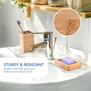 Accessoire de décoration de salle de bain, décoration de salle de bain rustique de style <span class=keywords><strong>ferme</strong></span>, ensemble de décoration esthétique de salle de bain en 5 pièces - Product Image 5