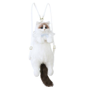 Fabrika özel büyük Ragdoll kedi şekilli sırt çantası çevre dostu evcil canlı kedi peluş oyuncaklar - Product Image 1