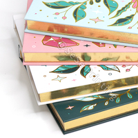 Carnet personnalisé à bordure dorée, journal à couverture rigide, service d'impression de luxe pour la papeterie promotionnelle de bureau
