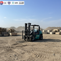 Nouveau chariot élévateur tout-terrain Kaida Diesel à transmission intégrale, capacité de charge de 5 tonnes, moteur performant hors route, chantiers de construction