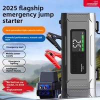 Démarreur d'urgence pour voiture, alimentation 12V, gonfleur de pneus embarqué, machine tout-en-un, batterie au lithium ternaire 24000mAh