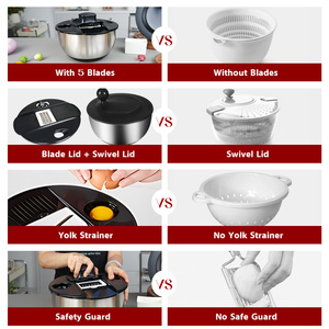 Super <span class=keywords><strong>Septembre</strong></span> Vente Chaude Appareils <span class=keywords><strong>de</strong></span> Cuisine Outils 4.5L Mélangeur à Salade Manuel Fruits <span class=keywords><strong>et</strong></span> Légumes Salade Spinner avec Bol - Product Image 5