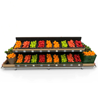 Meerlaags, heavy-duty, gepoedercoat, op maat gemaakte promotionele productpresentatie, zwart, dubbelzijdig fruit- en groenterek