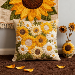 Housse <span class=keywords><strong>de</strong></span> <span class=keywords><strong>coussin</strong></span> carrée en velours imprimé à motif <span class=keywords><strong>de</strong></span> tournesol et <span class=keywords><strong>de</strong></span> peau <span class=keywords><strong>de</strong></span> pêche, pour salon, canapé, chevet, décoration d'intérieur - Product Image 1