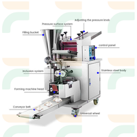 Machine à raviolis commerciale automatique haute performance en acier inoxydable, moteur puissant, 1000-8000 pièces/h, imitant le pliage manuel, idéale pour les restaurants.