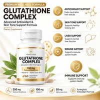 Capsules de Glutathion Marque Blanche OEM ODM Complément Alimentaire Antioxydant 350mg Glutathion Réduit avec Vitamine C 60 Capsules