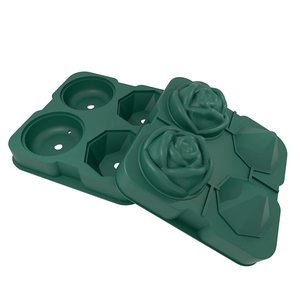 Moule à glaçons 3D en silicone écologique portable, qualité alimentaire, 6 cavités, pour la fabrication de glaces, avec logo personnalisé, durable et réutilisable - Product Image 3