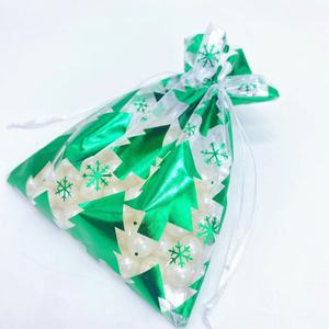 Ventes chaudes : Sac cadeau en organza satiné avec cordon de serrage, petite pochette en maille pour bijoux, bonbons et autres cadeaux de Noël pour la saison des fêtes - Product Image 6