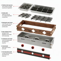 Machine à cuisiner Oden professionnelle en acier inoxydable robuste à gaz, avec réduction du bruit, équipement de restauration commerciale