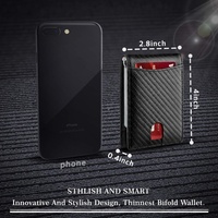 Dompet & Tempat Kartu Pria & Wanita Kulit Asli Minimalis RFID Anti-pencurian, Logo Custom Tersedia