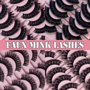 10 paires de faux <span class=keywords><strong>cils</strong></span> bouclés russes Simulation de <span class=keywords><strong>courbure</strong></span> DD <span class=keywords><strong>cils</strong></span> naturels en stock en gros - Product Image 6