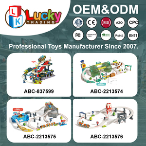 LK Toys Children Car Set Dinosaur Urban Overpass Truck Estacionamiento eléctrico Racing Toys para niños - Product Image 6