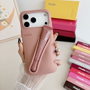 Étui de téléphone en silicone pour filles, porte-gloss à lèvres, étui de téléphone portable pour <span class=keywords><strong>iPhone</strong></span> 15 14 16 17 Pro Max - Product Image 6