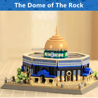 983 pièces de briques en plastique, modèle de la Mosquée de la Dôme du Rocher sur le Mont du Temple à Jérusalem, thème islamique Ramadan musulman