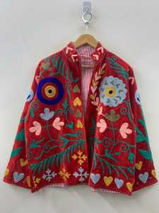 เสื้อแจ็คเก็ตกำมะหยี่ผ้าฝ้ายลายสัตว์สไตล์วินเทจ งานปักมือสไตล์โบฮีเมียน เสื้อคลุมฤดูหนาว ผู้ผลิตและส่งออก OEM จากอินเดีย - Product Image 1