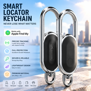 Traceur de clés certifié MFi Apple Find My, localisateur d'objets Bluetooth, mousqueton intelligent, anti-perte, localisateur <span class=keywords><strong>GPS</strong></span> - Product Image 1