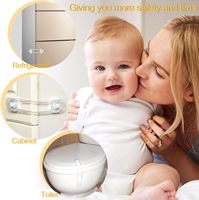 Gaixie 8 pièces Verrous de sécurité transparents pour bébés et enfants, Verrous de sécurité pour armoires et portes, Loquets multifonctionnels