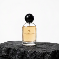 Flacon de parfum en verre à épaules arrondies avec capuchon sphérique noir 30ml 50ml 100ml, base lourde, atomiseur à fine brume, logo personnalisé