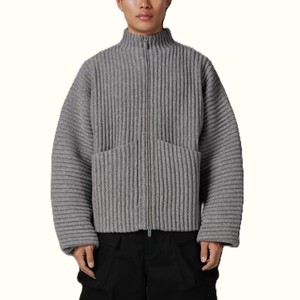 <span class=keywords><strong>Cardigan</strong></span> en tricot côtelé Globe avec fermeture éclair, motif rayé d'hiver, décoration déchirée en <span class=keywords><strong>laine</strong></span> mérinos - Product Image 1