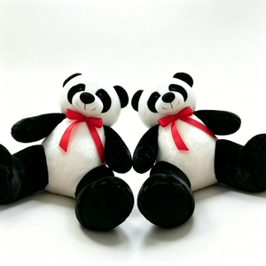Panda Plush, Panda Stuffed Animal, Sitting Panda Plush <b>Toy</b> Red Bow Tie Panda Plushie, <b>Classic</b> Black White Panda Stuffed Doll - Product Image 3