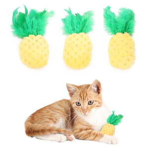 Venta al por mayor de piña para tirar juguete de <span class=keywords><strong>catnip</strong></span>-gato de juguete de felpa - Product Image 1