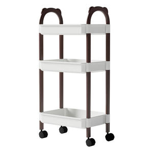 Plastic Staande Multifunctioneel Gelaagd Opbergrek Voor <span class=keywords><strong>Trolley</strong></span> Woonkamer Keuken Slaapkamer Verplaatsbare Opslag Schoonmaken - Product Image 5