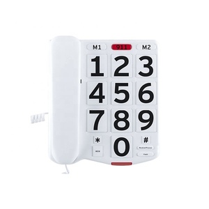 Grande numero di telefono con cavo con suoneria ad alto volume indicatore a LED e gli anziani di <span class=keywords><strong>telefonia</strong></span> con <span class=keywords><strong>3</strong></span> One-Touch di memoria di selezione rapida - Product Image 3