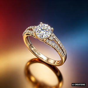 Custom S925/10K/14K/18K Solid Gold 1 Carat Round Lab Grown Diamond IGI Certified Wedding Party <b>Ring</b> VVS-VS Quality Brilliant Cut - Product Image 5