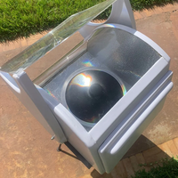 Four solaire portable d'extérieur avec panneau pliable, cuisinière solaire autoportante