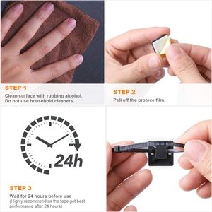 Elehk نوع السروج البلاستيكي نوع الربط والتركيب والربط كابل اللاصق 3M الغراء الطبيعي أسود اللون 66 - Product Image 4