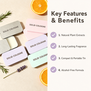น้ำหอมแบบแท่ง HKH Custom Solid Perfume Balm น้ำหอมพกพาในกระป๋องโลหะ รับผลิตแบบ OEM ODM สำหรับผู้ชายและผู้หญิง - Product Image 2