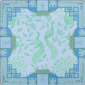 Elegante Chinoiserie Mahjongmat met zwarte draagtas voor spelletjes & activiteiten - Product Image 4