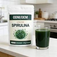 Usine OEM/ODM prenant en charge la personnalisation, spiruline en poudre emballée en sachet, complément alimentaire