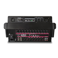Console audio numérique professionnelle HUAIN 18 canaux avec écran tactile de 7 pouces, sortie 12 canaux, 6 groupes