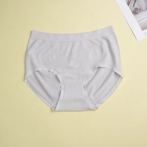 Wholesale <b>Women</b> Seamless Panties Spandex Nylon High-rise <b>Underwear</b> Breathable Full-Cover Intimates Smooth Feel Briefs - Product Image 1