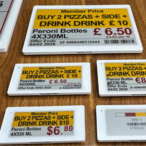 Étiquettes commerciales électroniques pour rayonnages d'entrepôt avec grand écran E Ink Spi Epaper de 7,5 pouces et éclairage LED 4 couleurs - Product Image 1