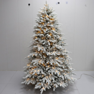 Sapins de Noël artificiels de luxe en <span class=keywords><strong>sapin</strong></span> de pin de 60 à 360 cm, pré-éclairés, entièrement en PE, effet neige, avec lumières LED froides colorées - Product Image 4