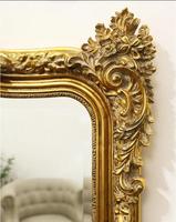 Miroir décoratif antique personnalisé fait main, grand miroir de luxe à cadre en bois orné, miroir sur pied baroque vintage